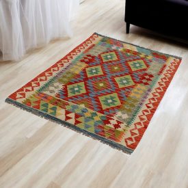   Gyapjú Kilim szőnyeg Chobi 106x151 kézi szövésű afgán Kilim