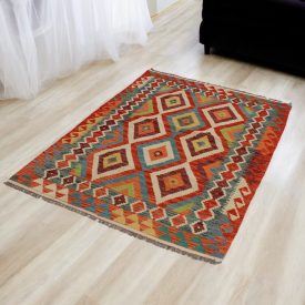   Etnikai Kilim szőnyeg Chobi 105x163 kézi szövésű afgán Kilim