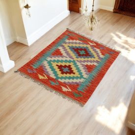   Afgán Kilim szőnyeg Chobi 59x90 etnikai kézi szövésű Kilim