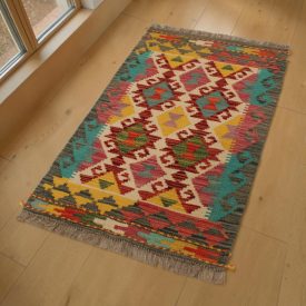 Gyapjú Kilim szőnyeg 59x92 kézi szövésű Kilim