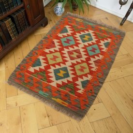   Kézi szövésű autentikus Kilim szőnyeg 61x84 afgán etnikai Kilim