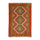 Gyapjú Kilim szőnyeg 59x89 kézi szövésű etnikai Kilim