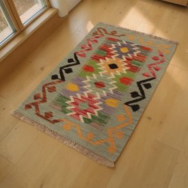   Afgán Kilim szőnyeg Chobi 65x92 kézi szövésű etnikai Kilim