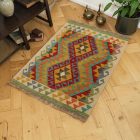 Maimana Kilim szőnyeg 63x84 kézi szövésű etnikai Kilim