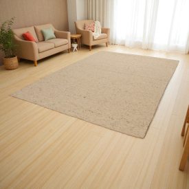   Gyapjú szőnyeg bézs színű 250x353 vastag nappali szőnyeg