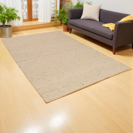   Vastag gyapjú szőnyeg 197x305 bézs színű nappali szőnyeg