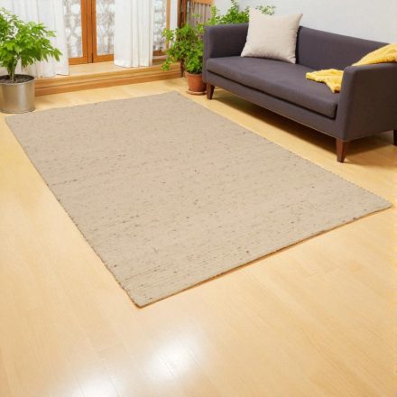 Vastag gyapjú szőnyeg 197x305 bézs színű nappali szőnyeg