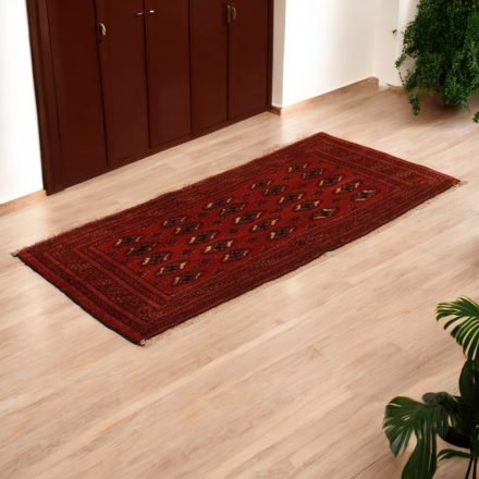 Türkmén szőnyeg Balisht Nakhsha 46x100 kisméretű kézi csomózású szőnyeg