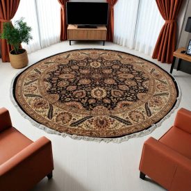   Kerek szőnyeg Isfahan 310x313 kézi csomózású perzsa szőnyeg