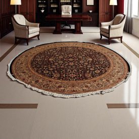   Kerek szőnyeg Isfahan 310x313 kézi csomózású perzsa szőnyeg