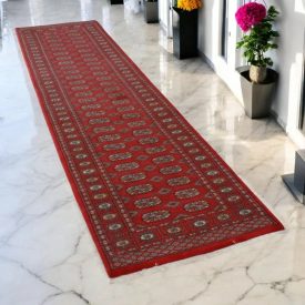   Futószőnyeg bordó Bukhara 80x306 Pakisztáni kézi csomózású szőnyeg