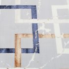 Modern szőnyeg szürke barna kék AMIR 140x200 gépi modern szőnyeg nappaliba vagy hálószobába