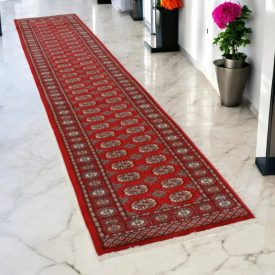   Futószőnyeg bordó Bukhara 80x372 Pakisztáni kézi csomózású szőnyeg