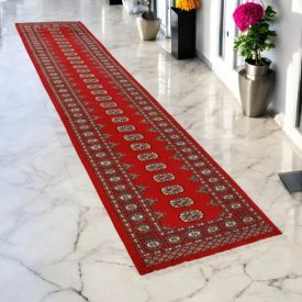   Futószőnyeg bordó Bukhara 79x355 Pakisztáni kézi csomózású szőnyeg