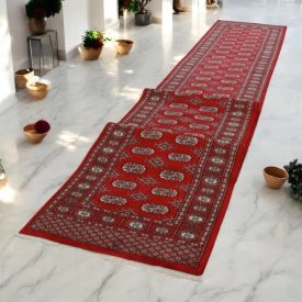   Futószőnyeg bordó Bukhara 80x647 Pakisztáni kézi csomózású szőnyeg