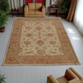   Ziegler szőnyeg bézs-piros 123x187 kézi csomózású perzsa szőnyeg
