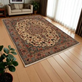   Perzsa szőnyeg Yazd 195x257 kézi csomózású iráni szőnyeg