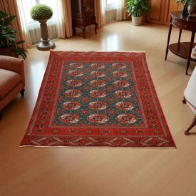   Perzsa szőnyeg Turkhmen 116x160 kézi csomózású iráni szőnyeg