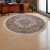 Kerek szőnyeg bézs 100x100 elegáns luxus szőnyeg akrilból  -87010C100100