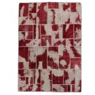 Design szőnyeg bordó-fehér Patchwork 170x241 nappali szőnyeg