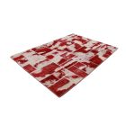 Design szőnyeg bordó-fehér Patchwork 170x241 nappali szőnyeg