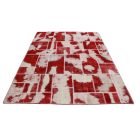 Design szőnyeg bordó-fehér Patchwork 170x241 nappali szőnyeg