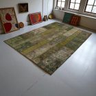 Design szőnyeg zöld Patchwork 169x238 nappali szőnyeg