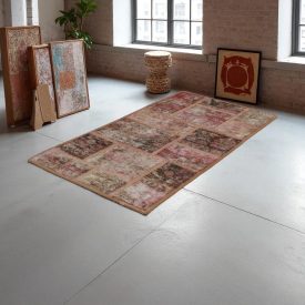Design szőnyeg színes Patchwork 70x140 nappali szőnyeg