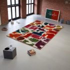 Design szőnyeg színes Patchwork 100x145 nappali szőnyeg