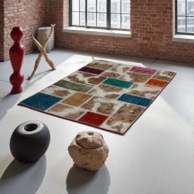 Design szőnyeg színes Patchwork 100x145 nappali szőnyeg