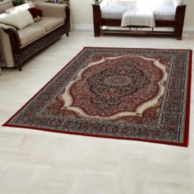 Luxus szőnyeg bordó 160x230 elegáns nappali szőnyeg akrilból  -872120R160230