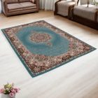 Luxus szőnyeg türkizkék 160x230 elegáns nappali szőnyeg akrilból  -872365B160230
