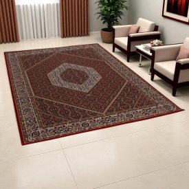 Luxus szőnyeg bordó 200x300 elegáns nappali szőnyeg akrilból  -87238R200300