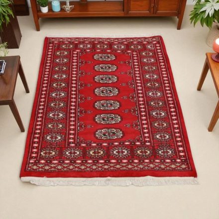 Pakisztáni szőnyeg bordó Bukhara 79x123 kézi csomózású szőnyeg