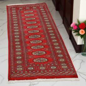  Futószőnyeg bordó Bukhara 64x186 Pakisztáni kézi csomózású szőnyeg