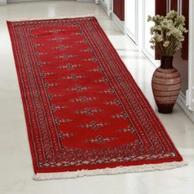   Futószőnyeg bordó Butterfly 63x181 Pakisztáni kézi csomózású szőnyeg