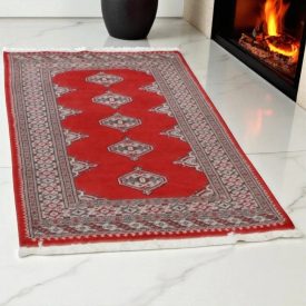   Pakisztáni szőnyeg bordó Jaldar 93x149 kézi csomózású szőnyeg