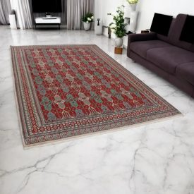   Pakisztáni szőnyeg bordó Jaldar 199x294 kézi csomózású szőnyeg