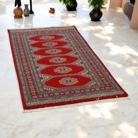  Pakisztáni szőnyeg bordó Jaldar 91x160 kézi csomózású szőnyeg