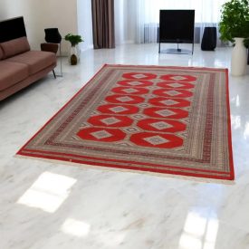   Pakisztáni szőnyeg bordó Jaldar 168x237 kézi csomózású szőnyeg