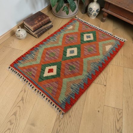 Afgán Kilim szőnyeg Chobi 61x87 kézi szövésű gyapjú Kilim
