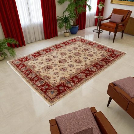 Ziegler szőnyeg bézs-bordó 149x206 kézi csomózású perzsa szőnyeg