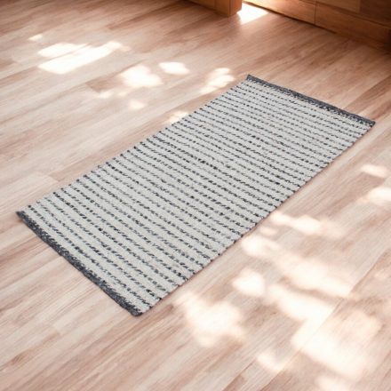 Modern gyapjú szőnyeg Rustic 70x140 szürke szőnyeg