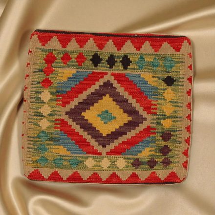Kézi szövésű Kilim párnahuzat 45x45 afgán díszpárna