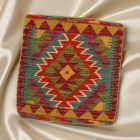 Afgán Kilim párnahuzat 45x45 kézi készítésű párna