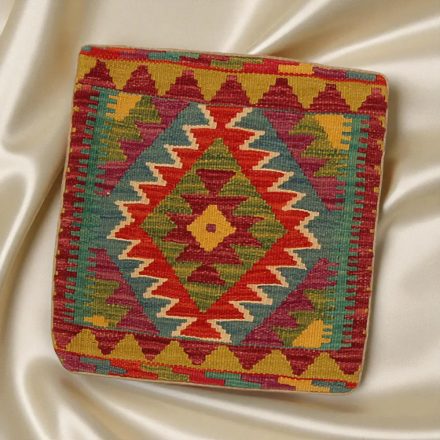 Afgán Kilim párnahuzat 45x45 kézi készítésű párna