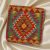 Afgán Kilim párnahuzat 45x45 kézi készítésű párna