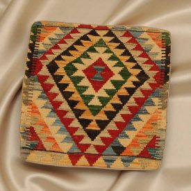 Afgán Kilim párnahuzat 45x45 kézi szövésű párna