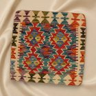 Afgán Kilim párnahuzat 45x45 kézi készítésű párna