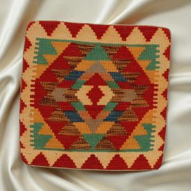 Afgán Kilim párnahuzat 45x45 kézi szövésű párna